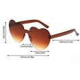 thumbnail image 3 of Ohmyroo Heart Shaped Rimless Sunglasses Transparent Candy Color Frameless Glasses For Outdoor And Daily Fashion Accessory, 3 of 3