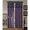Violet/Black, variant on Chezmoi Collection Nobility 4-Piece Flocked Floral Faux Silk Window Curtain Set with Sheer Backing Valance, Violet/Black