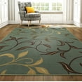 thumbnail image 1 of Ottomanson Ottohome Collection Non-Slip Rubberback Leaves Design Indoor Rug/ Mat, 1 of 7