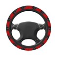 thumbnail image 5 of Cauagu Black Dog Red Background Print Car Steering Wheel Cover - Universal Car Accessory for Diverse Cars for Steering Wheel with a Diameter of 14.5"-15", 5 of 7