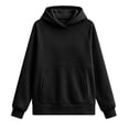 thumbnail image 3 of LLYWEY Sudadera con Capucha de Otoño para Mujer, Suéter de Forro Polar de Manga Larga de Color Sólido Casual para Viaje con Bolsillos Negro XL, 3 of 6