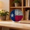 thumbnail image 3 of Hoease 12 Inch Silent Wall Clock, Texas Flag Distressed Wood Decorative Wall Clock, Battery Operated Non-Ticking Round Clock for Living Room Bedroom Texas Home Decor, 3 of 10