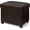 Brown, Faux Leather, variant on 23.6" Ottoman with Storage, Rectangular Storage Ottoman, Linen Ottomans with Legs for Living Room Bedroom Dorm, Gray