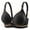 Black, variant on Women's Honeycomb Breathable Wireless Support Bra, Wide Adjustable Comfort Straps Rhinestone Decor Anti-Sag Daily Lingerie Khaki 80BC