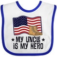 thumbnail image 3 of Inktastic My Uncle is My Hero Military Nephew Boys or Girls Baby Bib, 3 of 4
