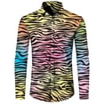thumbnail image 2 of Camisa elegante para hombre con estampado de leopardo en 3D, cuello vuelto, botones, manga larga, ropa de calle vintage para hombre y mujer, camisetas, 2 of 5