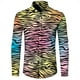 thumbnail image 2 of Camisa elegante para hombre con estampado de leopardo en 3D, cuello vuelto, botones, manga larga, ropa de calle vintage para hombre y mujer, camisetas, 2 of 5