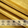 thumbnail image 4 of VOGOL Yellow Velvet Waterfall Valance & Curtains Set, Thermal Insulated Drapes 60x96 Inches, Set of 3, 4 of 7