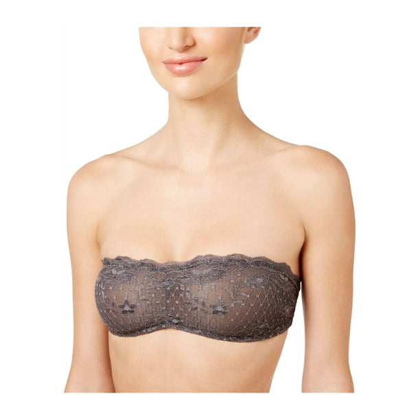 Free People Womens Strappy Bandeau Bra charcoal XS 