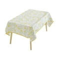 thumbnail image 3 of Fennco Styles Spring Garden Floral Print Tablecloth 55" W x 55" L - Yellow Flowers Wrinkle-Free Washable Table Cover for Everyday Use, Banquets, Holidays, Indoor Outdoor Events and Special Occasions, 3 of 8
