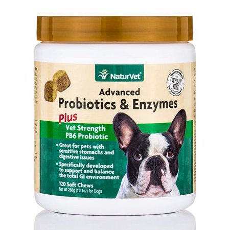 UPC: 0797801037037 | NaturVet Advanced Probiotics & Enzymes for Dogs  120 Soft Chews