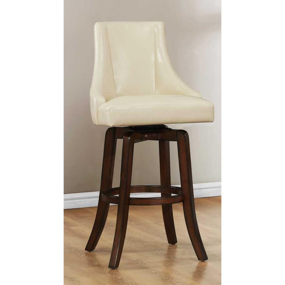 Counter Height Swivel Bar Stool In Wood, Cream, Set of 2 - Walmart.com - Walmart.com