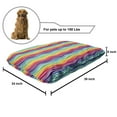 thumbnail image 2 of Rainbow Pet Bed, Colorful Swirls Vertical Waves Rhythmic Design Cheerful Funky Retro Graphic, Chew Resistant Pad for Dogs and Cats Cushion with Removable Cover, 24" x 39", Multicolor, by Ambesonne, 2 of 4