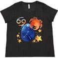 thumbnail image 3 of Inktastic Cancer Crab Constellation Zodiac Sign Illustration Women's Plus Size T-Shirt, 3 of 5