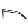 thumbnail image 3 of Womens 90s Round Butterfly Plastic Gradient Lens Sunglasses Blue Black, 3 of 4