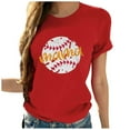 thumbnail image 1 of Blusa suelta estampada con cuello redondo y manga corta para mujer OAVQHLG3B Store  lin121212, 1 of 5