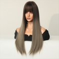 thumbnail image 4 of Peluca de Cosplay Gris LáPiz Degradado de 69 cm Europa y Peluca Que Cubre la Cabeza de Color Degradado de Pelo y Liso, 4 of 5