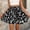 Black, variant on Women Cotton Linen Casual High Waist Drawstring Retro Printed Boho Shorts Pants Summer Beach Loose Fit Wide Leg Shorts Trendy Vacation Bottom Black L