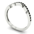 thumbnail image 2 of 0.16 ct Brilliant Round Cut Natural Onyx 18K White Gold Stackable Band SZ 8.75, 2 of 6