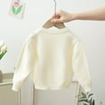 thumbnail image 7 of AOMPMSDX Girls Sweaters Toddler Girls Fall Long Sleeve Jacquard Knit Flower Sweater Base Warm Sweater Winter Clothes White 2 Years-3 Years, 7 of 7