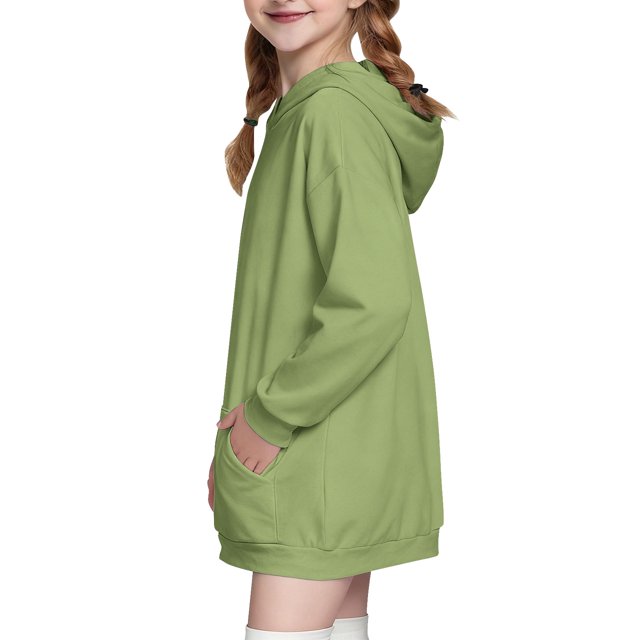 EnJoCho Girls Hoodies for Spring and Fall, Long Sleeve Colorbloc𝗄 Casual Hooded Sweatshirt with Pockets, Kids Pullover Tops