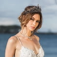 thumbnail image 2 of Bandeau de Mariée Vintage Couronne Décorative en Strass pour Mariée, 2 of 9