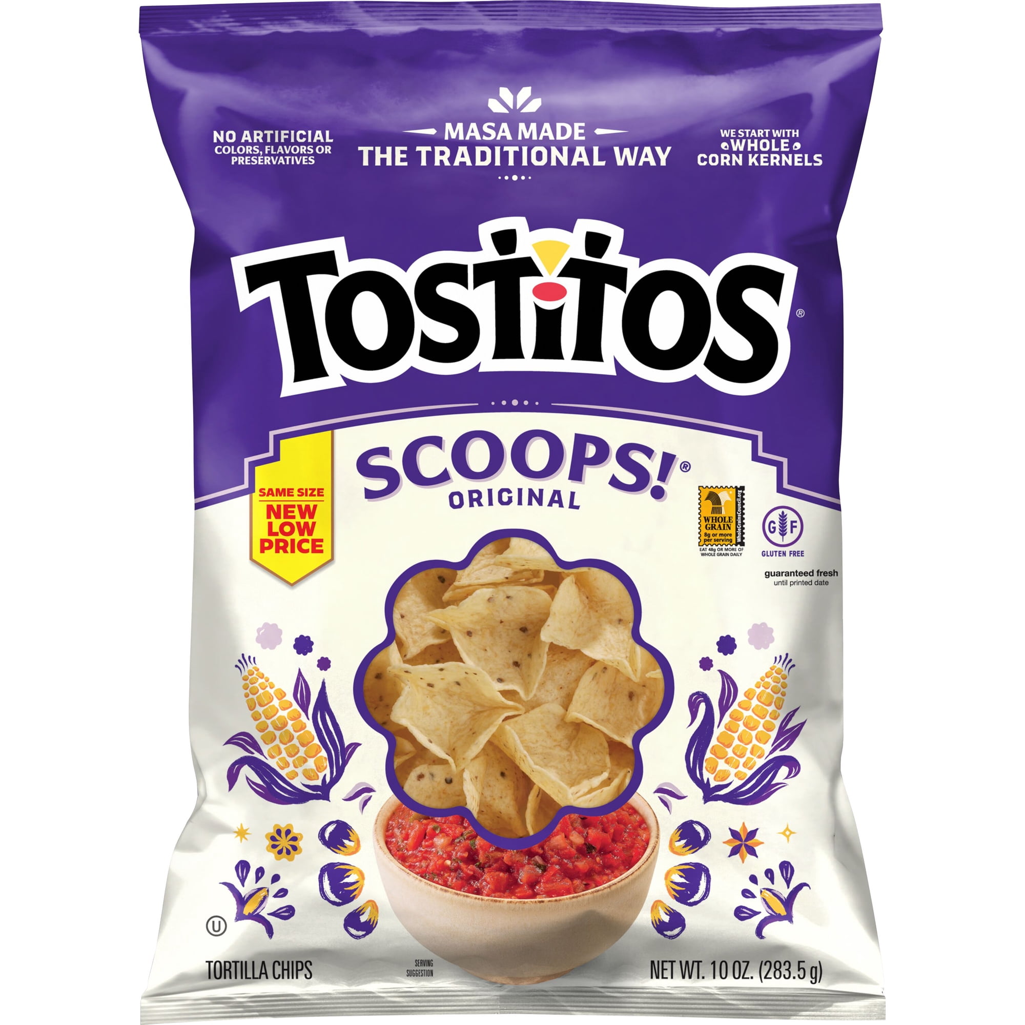 Tostitos Scoops Original Tortilla Chips, 10 oz Bag