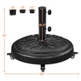 thumbnail image 6 of Topeakmart 45 lb Outdoor Patio Rolling Market Umbrella Base Stand, Black, 6 of 6