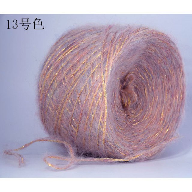Xiao Hua Hilo suave y brillante de 50 g: hilo multicolor para tejer, crochet, tejer a máquina y crear paisajes. Hilo multicolor para tejer y crochet. Rosa medio.