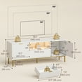 thumbnail image 3 of HOMCOM TV Console with RGB LED Lights, TV Unit for TVs up to 50 Inch, White, 3 of 10