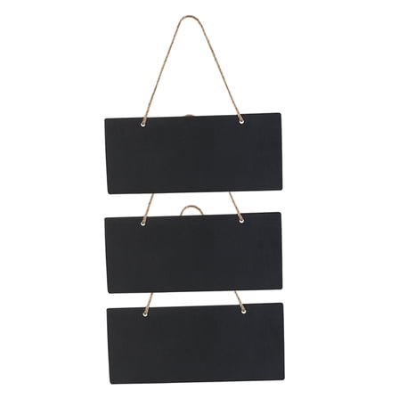 MERRYHAPY 1Set Wooden Hanging Chalkboard Pendant Black Board for Messages and Reminders