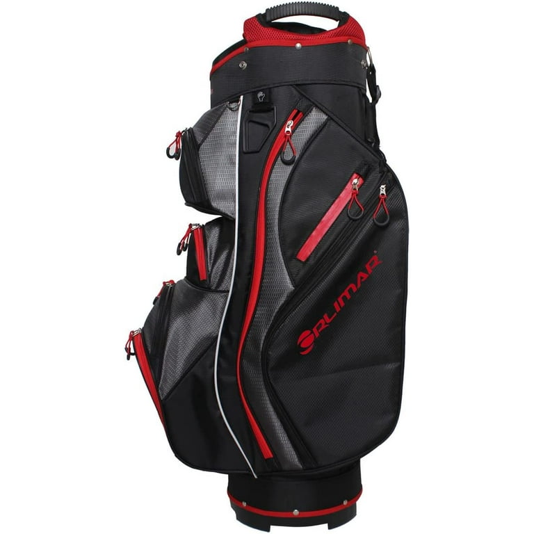 Orlimar CRX Cooler Golf Cart Bags with Removable Insulated Soft Cooler Bag 15 Way Divider Top Dedicated Putter Pitt