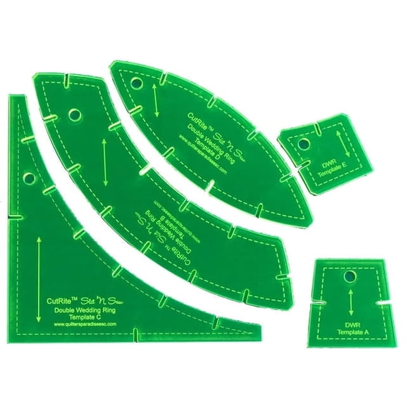 CutRite Slit'N Sew Double Wedding Ring Quilting Template