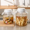 thumbnail image 4 of Lipstore Pickle Jar Accessories Handle Fermentation Bottle Food Storage Container Kimchi Container for Countertop Fridge Camping Work White 7 L, 4 of 4
