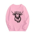 thumbnail image 2 of SGFCWSX Girls Long Sleeve Tops Round Neck Shirts Kids Casual Fall T-Shirts Pink Size 2-3 Years, 2 of 4