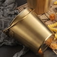 thumbnail image 3 of Minkissy 1Set Mini Metal Bucket Golden Small Metal Pail Bucket For Home Use 11.8X7.9X4.1In, 3 of 8