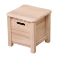 thumbnail image 2 of EHJRE Wooden Foot Stool with Drawer Bench Foot Rest for Home Apartment Small Space 30cmx30cmx30cm, 2 of 9