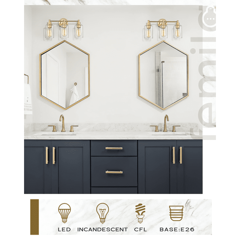 Champagne Bronze Vanity Light Fixtures | Shelly Lighting
