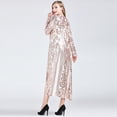 thumbnail image 3 of FYMNSI Women’s Sequin Jacket Mesh Duster Cardigan Glitter Sparkle Long Sleeve Open Front Coat Dresses for Evening Prom, 3 of 7