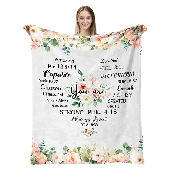 Blankets for Christian gifts blankets for inspiration of Bible verses religious gifts spiritual beliefs birthday gifts.
