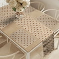 thumbnail image 2 of Ambesonne Tan Table Runner & Placemats, Classic Retro Polka Dots, Placemat 4 pcs + Runner 12"x90", Brown Pale Coffee Tan, 2 of 2
