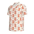 thumbnail image 2 of Balery Squirrel And Maple Leaf Printed Men’s Short Sleeve Polo Shirt, Midweight Men's Shirt,Golf Polo shirts -, 2 of 9