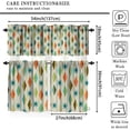 thumbnail image 5 of Mid Century Vintage Valances Set for Kitchen, Teal Green Yellow Orange Geometric Modern Retro Home Decor Rod Pocket Window Drapes for Living Room Dining Room Office 52x18 Inch + 27x36 Inch X 2, 5 of 5