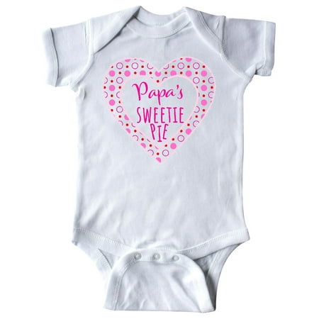 

Inktastic Papa s Sweetie Pie with Pink Hearts Gift Baby Boy or Baby Girl Bodysuit