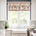 thumbnail image 3 of Country Star Live Laugh Love 3 Piece Kitchen Curtains Tiers and Valances Set, Rustic Berries Pine Cones Red Plaid Rod Pocket Short Window Treatment Tiers Curtains Panel and Valance for Cafe Bathroom, 3 of 5
