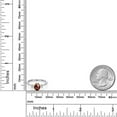 thumbnail image 6 of Gem Stone King 925 Silver and 10K Yellow Gold Red Garnet and Lab Grown Diamond Engagement Ring for Women | 1.34 Cttw | Oval Checkerboard 7X5MM | Gemstone January Birthstone | Size 8, 6 of 6