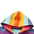 thumbnail image 6 of WIBACKER 2-7T Kids Girls and Toddlers' Cotton Zip-Up Hoodie Striped Sweatshirt Baby Rainbow Jacket, 6 of 10