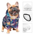 thumbnail image 3 of Fotbe cool Skull colorful Sudadera con Estampado para Perros Pequeños – Suéter con Capucha para Mascotas, Tela Suave de Forro Polar con Bolsillo-Small, 3 of 7