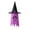 Purple, variant on 42" Lighted Hanging Ghost Witch Hat - LED Glowing Halloween Decor for Indoor/Outdoor - Spooky Party Supplies for Yard, Tree & Patio