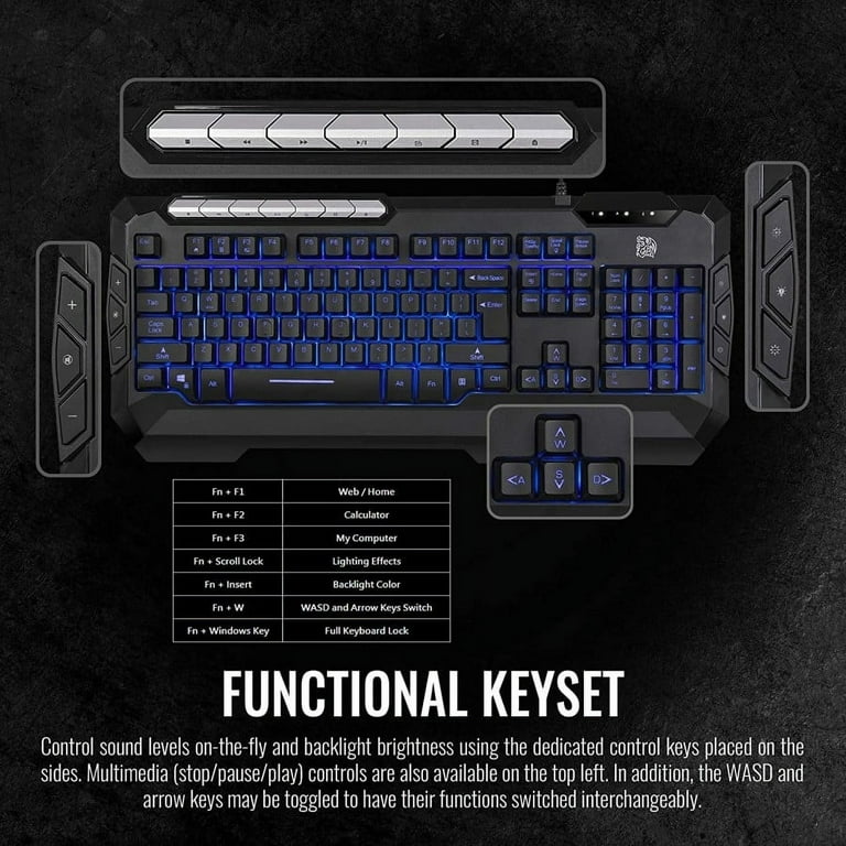 Thermaltake Tt eSPORTS Commander Combo V2, Gaming Keyboard and
